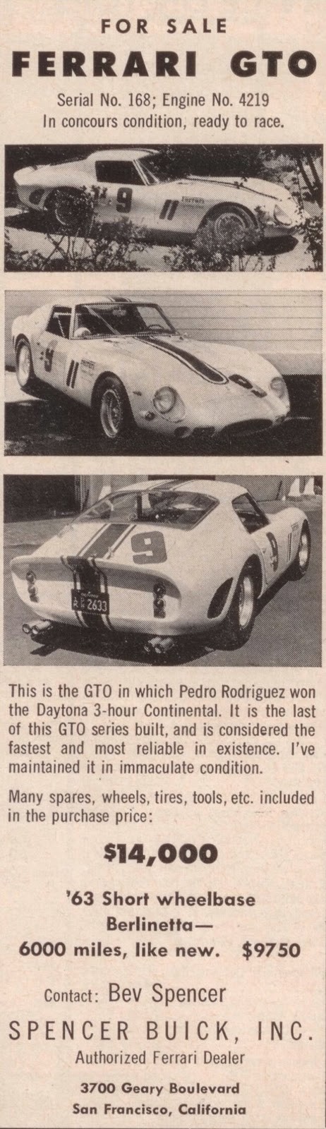 Jouef Ferrari GTO Laguna Seca 63