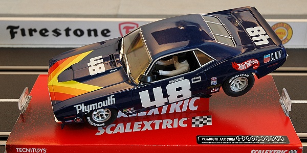 Albi Slot GP - SCX : Plymouth AAR Cuda #48 Dan Gurney