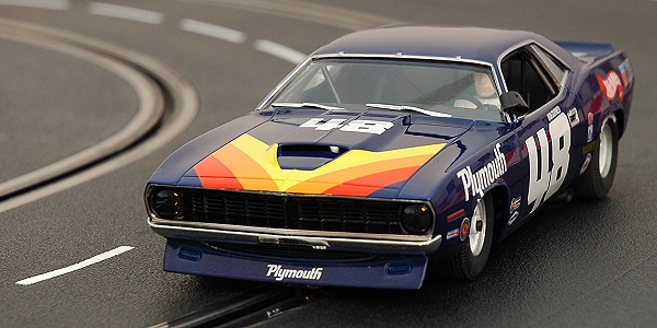 Albi Slot GP - SCX : Plymouth AAR Cuda #48 Dan Gurney